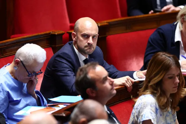 French Minister for Europe and Foreign Affairs Jean-Noel Barrot, French Prime Minister Sebastien Lecornu and French Government Spokesperson Maud Bregeon attend the questions to the government session at the National Assembly in Paris, France, April 28, 2026. REUTERS/Abdul Saboor