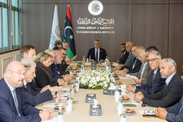 «المجلس الأعلى للدولة» في ليبيا مستقبلاً وفداً برلمانياً إيطالياً الأسبوع الماضي (المجلس الأعلى)