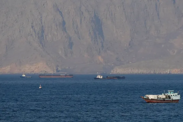 Umman açıklarında, Hürmüz Boğazı'nda gemiler ve petrol tankerleri, (Arşiv-Reuters)