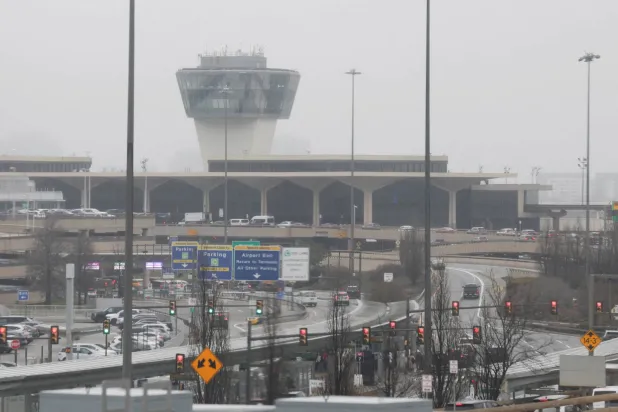 FILE PHOTO: A view of Newark Liberty International Airport in Newark, New Jersey,  US, March 23, 2026. REUTERS/Jeenah Moon/File Photo