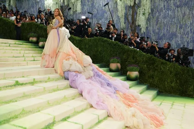 US actress Blake Lively arrives for the 2026 Met Gala celebrating "Costume Art" at the Metropolitan Museum of Art, in New York, on May 4, 2026. (AFP) 