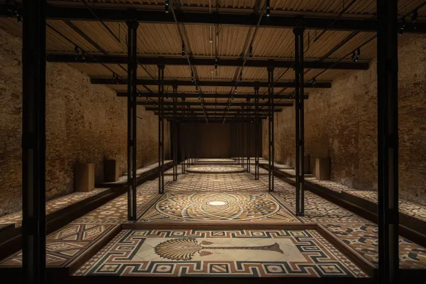 Mosaic carpet reviving the memory of destroyed places (Artist and Visual Arts Commission)