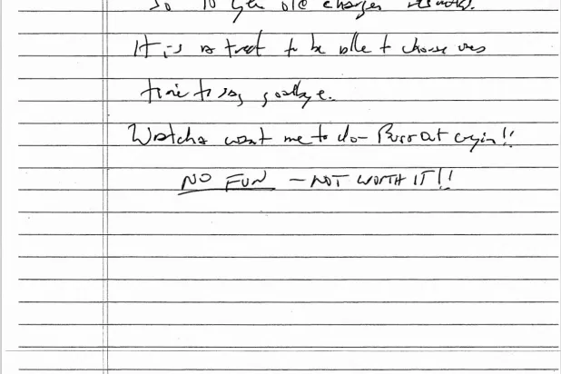 This handout image shows an undated and unverified note, purportedly a suicide note left by late convicted sex offender Jeffrey Epstein, which was ordered unsealed on May 6, 2026 by District Judge Kenneth Karas of the Southern District of New York after a request by The New York Times. (Photo by United States District Judge Southern District of New York / AFP) 