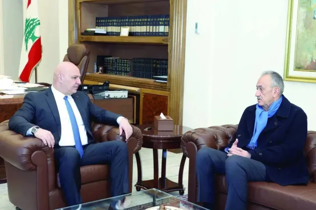 President Joseph Aoun meets with Lebanese chief negotiator Ambassador Simon Karam (File photo: Lebanese Presidency)