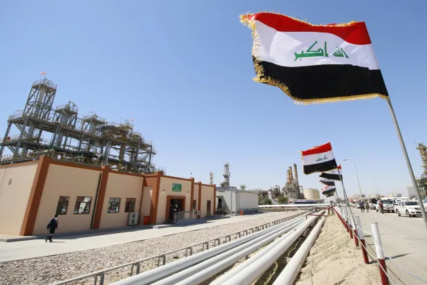 صورة لمصفاة الشعيبة النفطية جنوب غرب البصرة بالعراق (رويترز-أرشيفية)