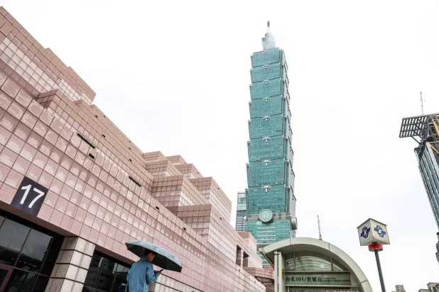 The Taipei 101 building is seen at the Xinyi District in Taipei on April 30, 2026. (Photo by I-Hwa Cheng / AFP)