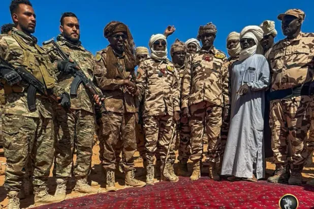 عدد من أفراد القوة العسكرية المشتركة من ليبيا وتشاد يوم 13 نوفمبر الماضي (شعبة الإعلام الحربي التابعة لـ«الجيش الوطني»)