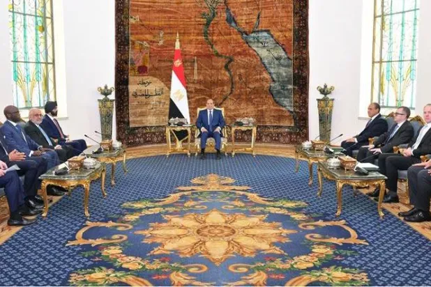 خلال استقبال الرئيس المصري رئيس مجموعة البنك الدولي في مارس 2026 (الرئاسة المصرية)