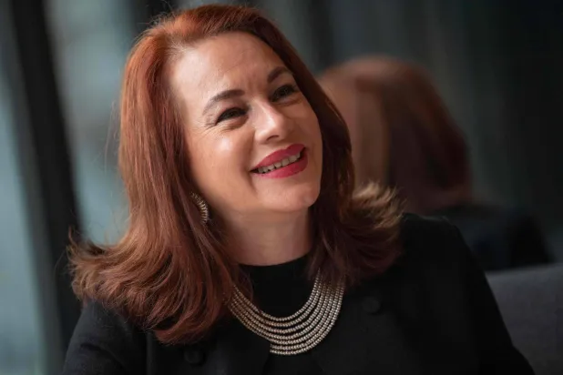 Maria Fernanda Espinosa, the Ecuadorian candidate seeking to oust actual Organization of the American States Secretary General, Luis Almagro, is seen before an interview with AFP journalists in a Washington, DC hotel on February 6, 2020. (AFP)