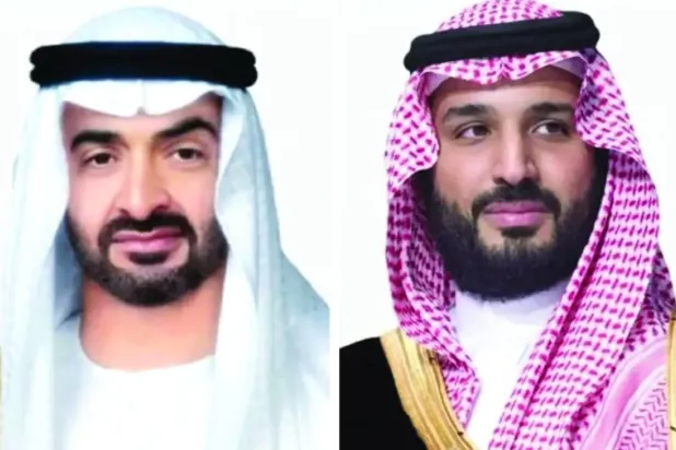 Saudi Crown Prince Mohammed bin Salman and UAE President Mohamed bin Zayed Al Nahyan (Saudi Foreign Ministry)