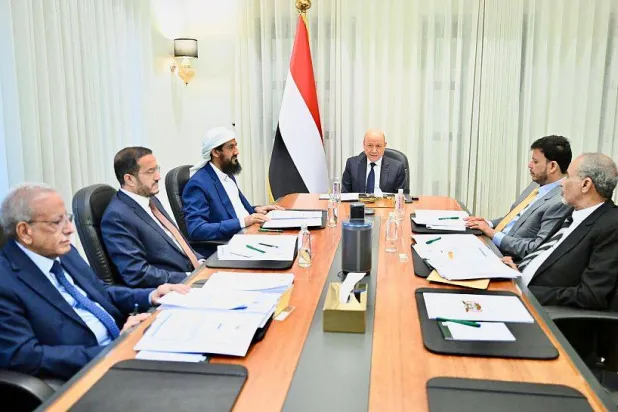 جانب من أحدث اجتماع لمجلس القيادة الرئاسي اليمني (سبأ)
