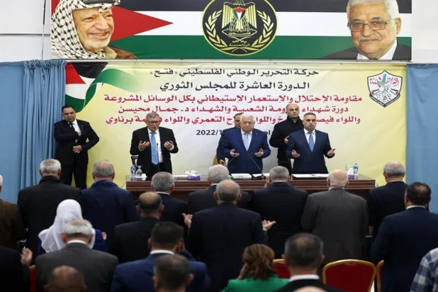 President Mahmoud Abbas presiding over a meeting of Fatah's 'Revolutionary Council' (Archive - WAFA)