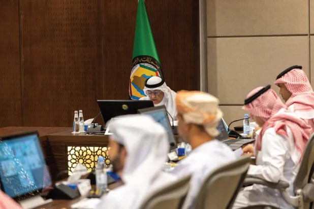 البديوي متحدثاً خلال ترؤسه اجتماع لجنة التعاون المالي والاقتصادي بدول مجلس التعاون (إكس)