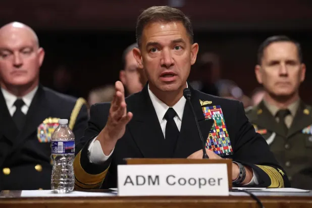 CENTCOM komutanı Amiral Brad Cooper Kongrede ifade verdi (AFP)