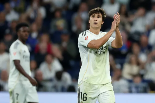 غونزالو غارسيا مهاجم ريال مدريد (رويترز)