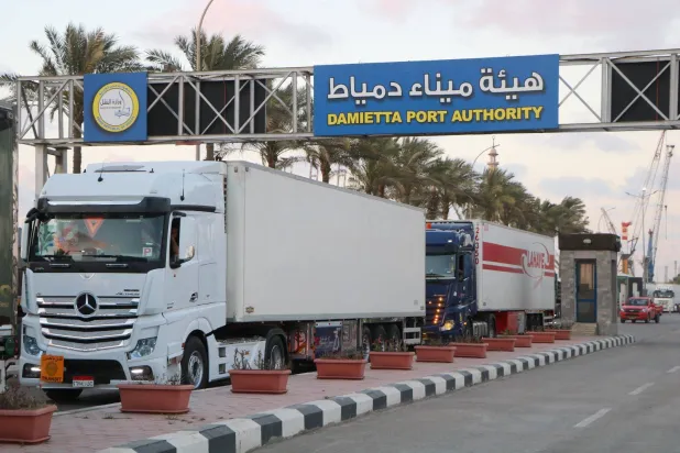 أزمة «هرمز» تعزِّز مكانة ميناء دمياط المصري ممراً بين أوروبا والخليج (وزارة النقل المصرية)