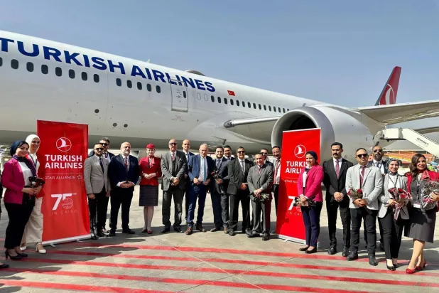 احتفالية الخطوط الجوية التركية الجمعة بمناسبة مرور 75 عاماً على انطلاق أولى رحلاتها إلى القاهرة  (وزارة الطيران المدني في مصر) 