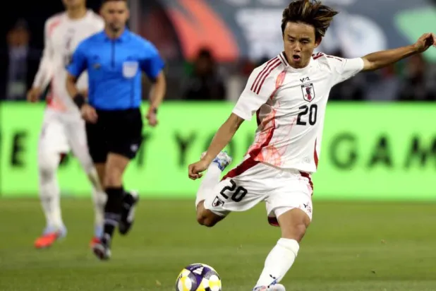 Takefusa Kubo was named in Japan's World Cup squad on Friday. Karl Mondon / AFP
