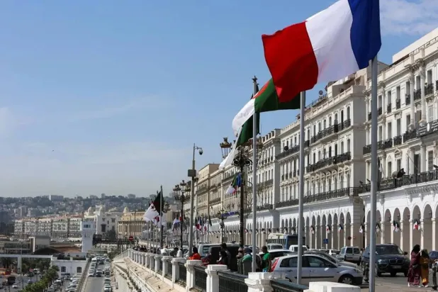 File photo: Algerian and French flags flutter ahead of the arrival of French President Emmanuel Macron, in Algiers, Algeria August 25, 2022. (Reuters)

