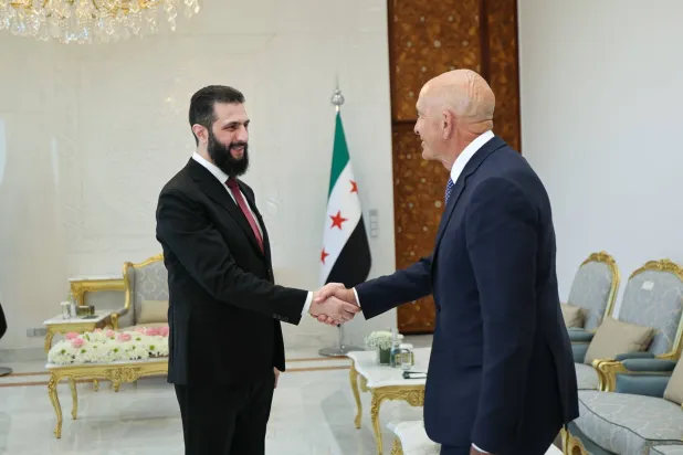  المبعوث الأميركي إلى سوريا توم برَّاك يلتقي الرئيس أحمد الشرع في دمشق السبت (الرئاسة السورية)