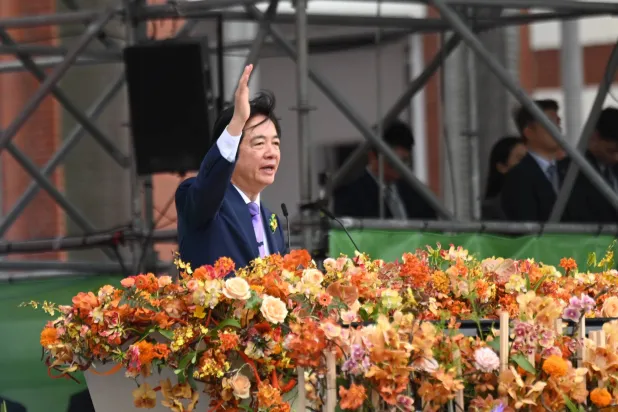 20 May 2024, Taiwan, Taipei City: Taiwan's President Lai Ching-te is pictured during his inauguration speech. (dpa)