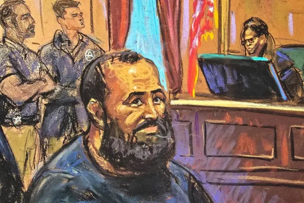  Judge Sarah Netburn presides as Mohammad Al-Saadi, accused of planning an attack on a synagogue, appears in federal court in Manhattan, New York, US, May 15, 2026 in this courtroom sketch. (Reuters)