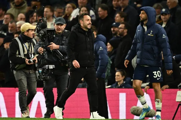 Football - Premier League - Tottenham Hotspur v Leeds United - Tottenham Hotspur Stadium, London, Britain - May 11, 2026 Tottenham Hotspur manager Roberto de Zerbi after the match. (Reuters)