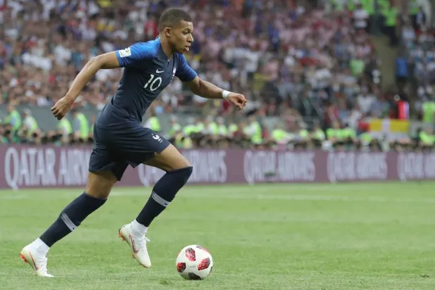 15 July 2018, Russia, Moscow: France's Kylian Mbappe in action during the FIFA World Cup 2018 final match between France and Croatia at the Luzhniki Stadium. (dpa)