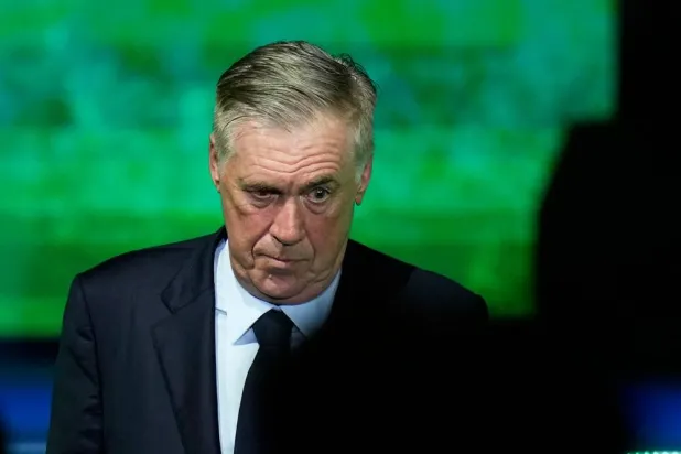 Coach Carlo Ancelotti arrives to announce Brazil's squad for the 2026 FIFA World Cup in Rio de Janeiro, Monday, May 18, 2026. (AP) 