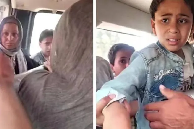 مشاهد من مقطع فيديو يوثق واقعة «طفلة الشرقية» (موقع فيسبوك)