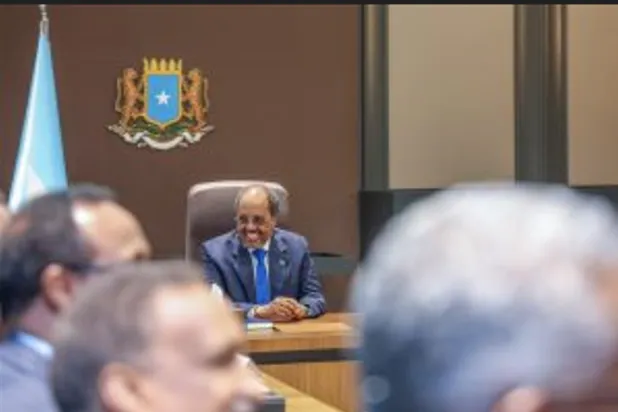 الرئيس الصومالي حسن شيخ محمود (وكالة الأنباء الصومالية)