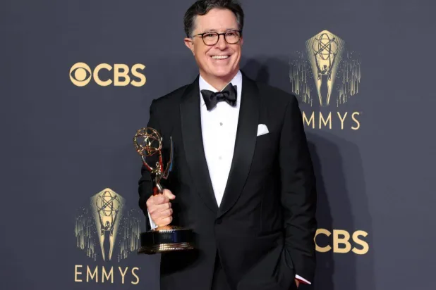 CBS has said its decision to cancel "The Late Show," hosted by Stephen Colbert, was purely financial. Rich Fury / GETTY IMAGES NORTH AMERICA/AFP/File
