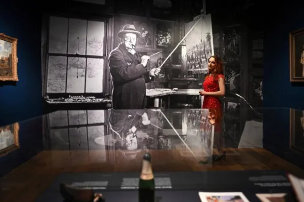 The 'Winston Churchill: The Painter' exhibition opens on Saturday at the Wallace Collection in London. Justin TALLIS / AFP
