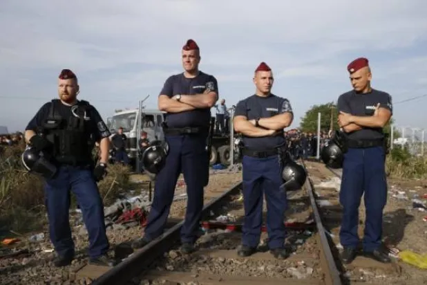 The police force on the front lines as Hungary prepares to enact new rules the government says will bring a halt to the illegal flow of migrants. (Reuters)