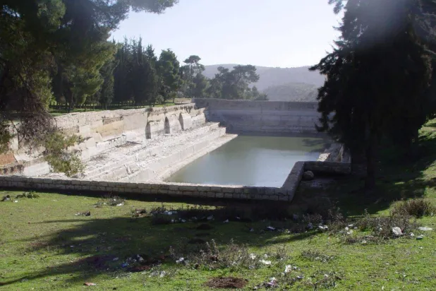 One of the historic Solomon’s Pools in Bethlehem, which Israeli Finance Minister Bezalal Smotrich has vowed to take control of. (Bethlehem Municipality)
