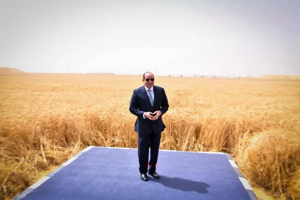 Egyptian President Abdel Fattah al-Sisi during the inauguration of the New Delta project days ago. (Egyptian Presidency)