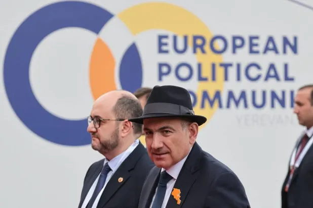 Armenian Prime Minister Nikol Pashinyan arrives to attend the 8th European Political Community (EPC) summit, Yerevan, Armenia, May 4, 2026. (AFP)