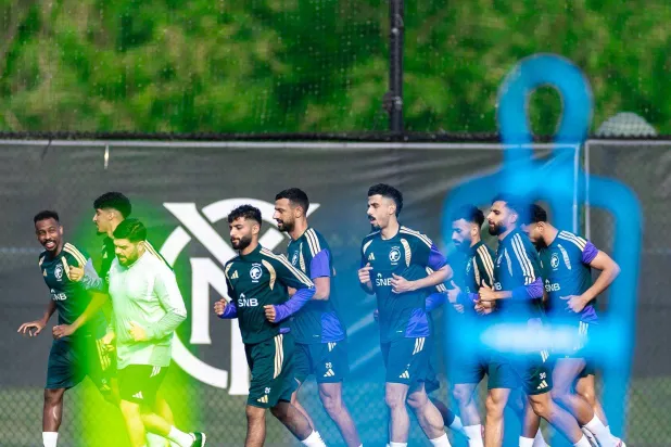 أجرى اللاعبون حصتهم التدريبية على ملاعب مركز تدريب نادي نيويورك سيتي (المنتخب السعودي)