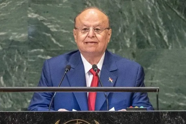  Former Yemeni president during his address to the UN annual meeting (United Nations)