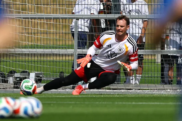 Football - FIFA World Cup 2026 - Germany Training - DFB Campus, Frankfurt, Germany - June 1, 2026 Germany's Manuel Neuer during training. (Reuters)