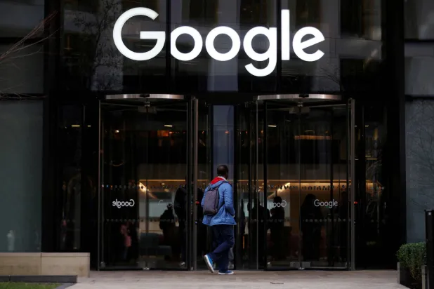 FILE PHOTO: The Google logo is pictured at the entrance to the Google offices in London, Britain January 18, 2019. REUTERS/Hannah McKay/File Photo