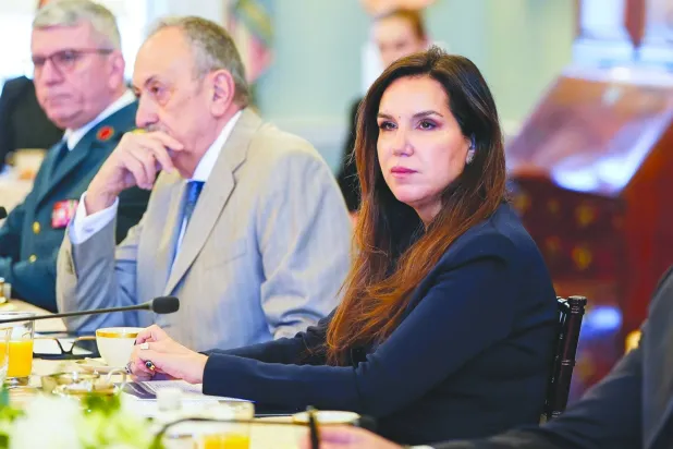 The Lebanese delegation participating in the Washington talks on Tuesday (Reuters) 