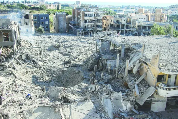 A photograph shows the aftermath of Israeli airstrikes in the Burj al-Chamali area near the southern city of Tyre, on June 2, 2026. (Photo by Kawnat HAJU / AFP)