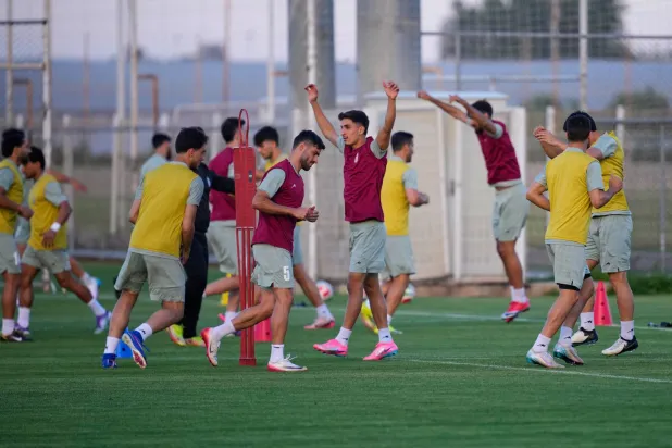 جانب من تدريبات منتخب إيران في أنطاليا (أ.ب)
