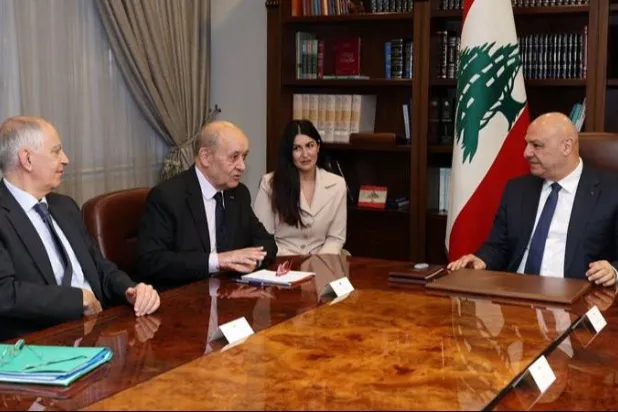 الموفد الفرنسي يلتقي الرئيس اللبناني جوزيف عون (الوكالة الوطنية للإعلام)
