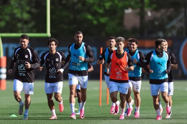جانب من تدريبات منتخب مصر في أوهايو (الاتحاد المصري)