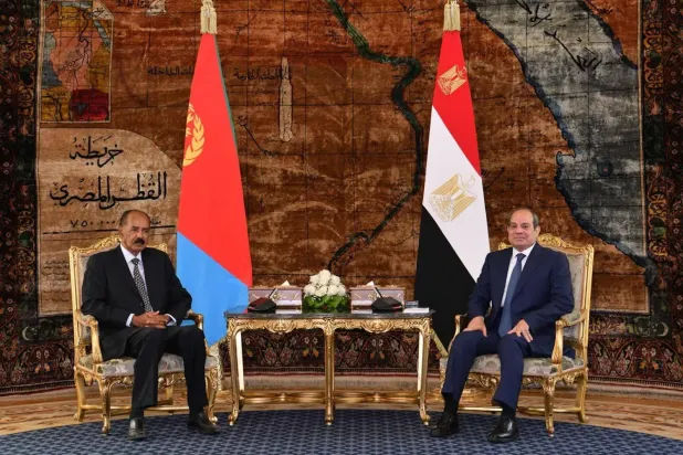 Mısır Cumhurbaşkanı Abdulfettah Sisi, Kahire’de Eritreli mevkidaşını kabul etti, 8 Haziran 2026 (Mısır Cumhurbaşkanlığı)
