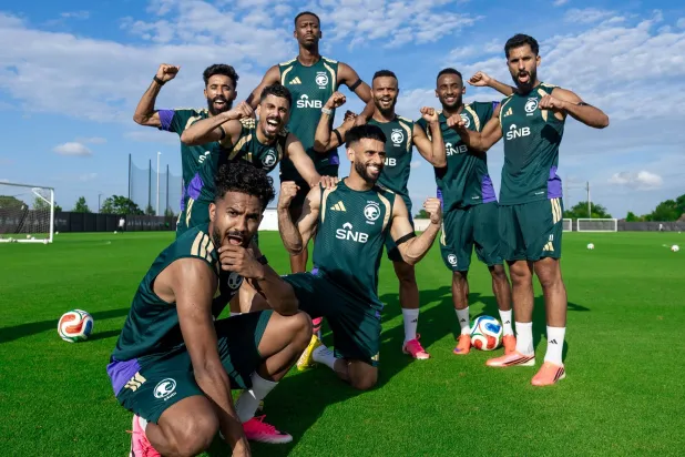 جانب من التحضيرات الأخيرة للأخضر السعودي قبل ودية السنغال (المنتخب السعودي)