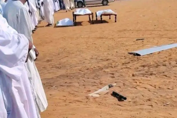 تشييع قتلى هجمات «الدعم السريع» في مدينة الأبيض (صور متداولة في منصات التواصل الاجتماعي)