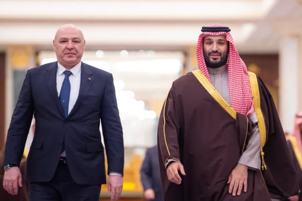 ولي العهد السعودي الأمير محمد بن سلمان والرئيس اللبناني جوزيف عون في قصر اليمامة بالرياض 3 نوفمبر 2025 (واس)